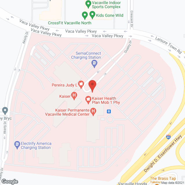 Kaiser Vacaville Medical Center in google map