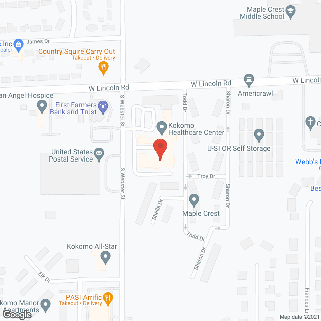 Kokomo Healthcare Center in google map