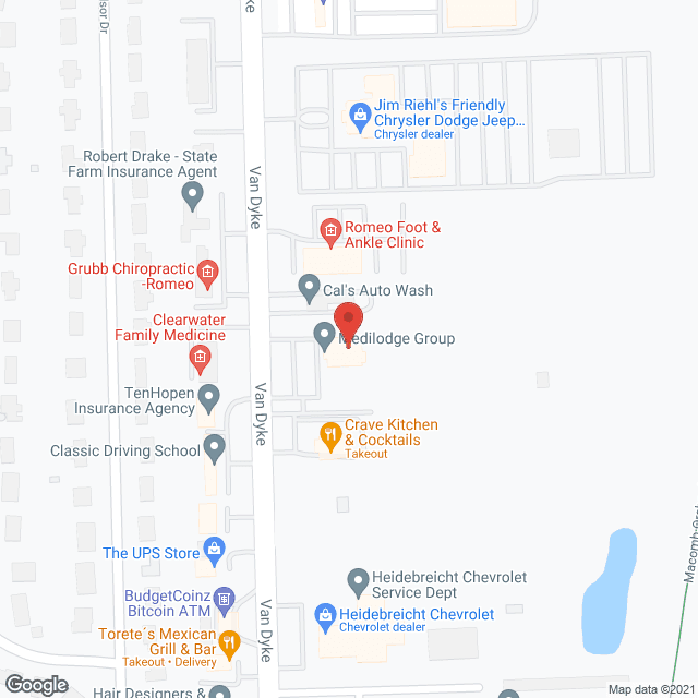 Medilodge- Washington Twp in google map