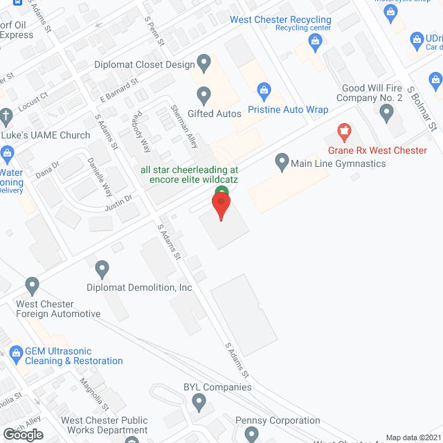 West Chester Area Senior Center in google map
