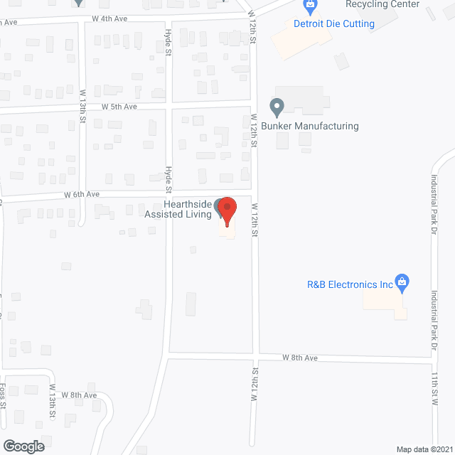 Hearthside Assisted Living in google map