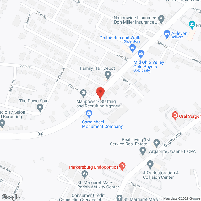 Worthington Creek in google map
