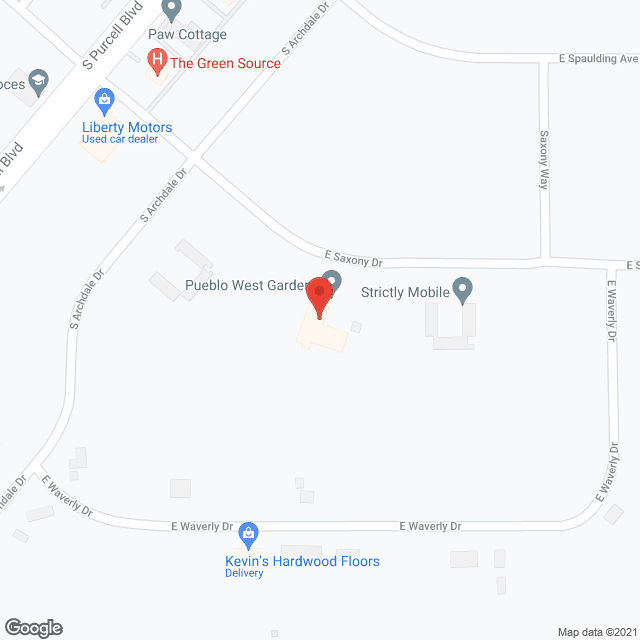 Pueblo West Gardens Assisted Living in google map