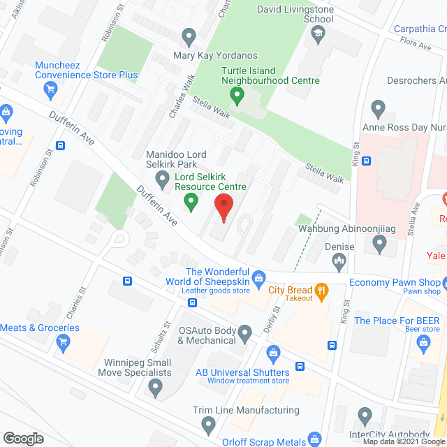 Lord Selkirk Towers (public) in google map