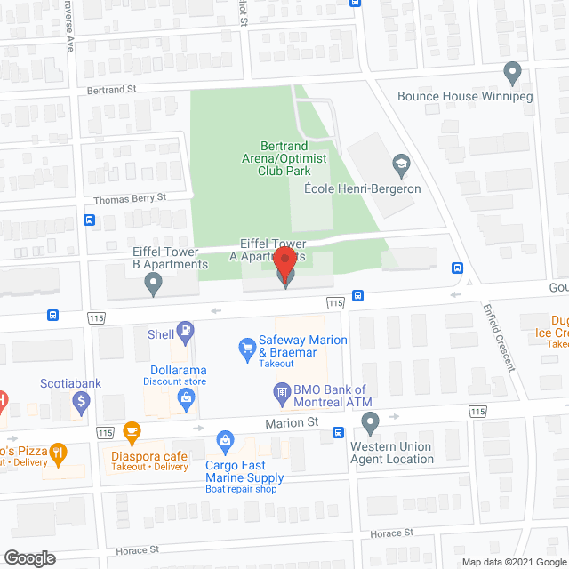 Eiffel Tower A in google map
