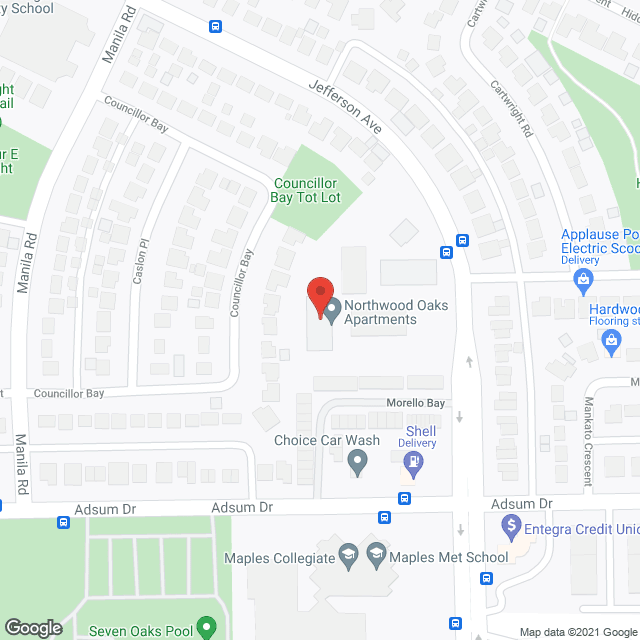 Northwood Oaks in google map
