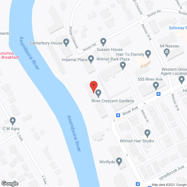 River Crescent Gardens in google map