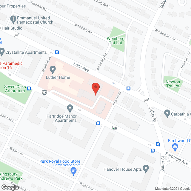 Luther Home in google map