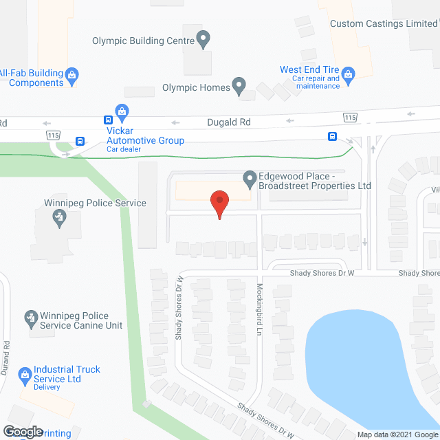 Edgewood Place in google map