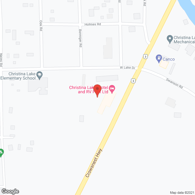 Christina Lake Village - X in google map