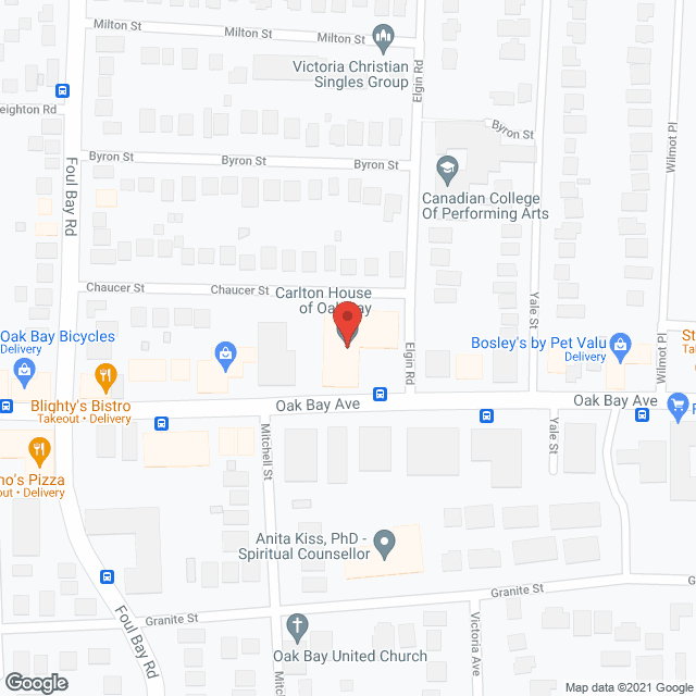 Carlton House of Oak Bay in google map