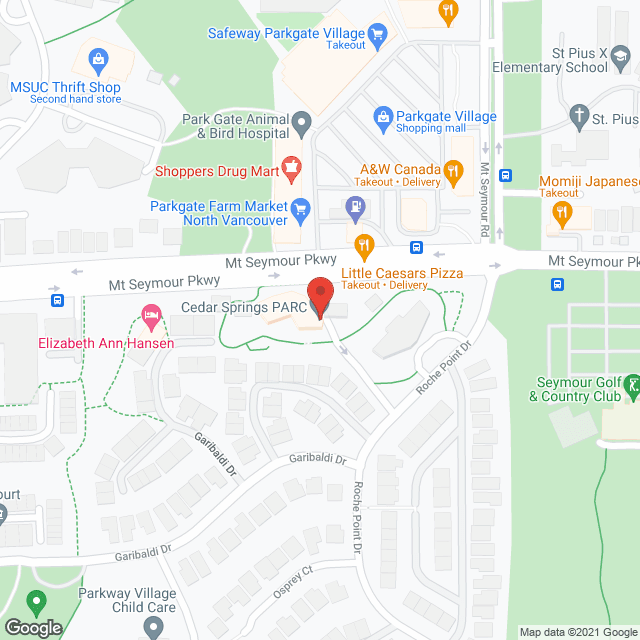 Cedar Springs PARC in google map