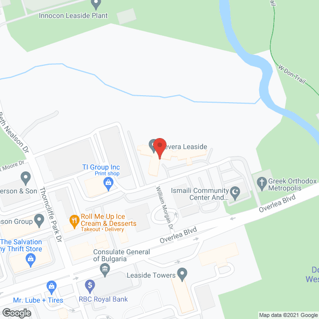 Leaside in google map