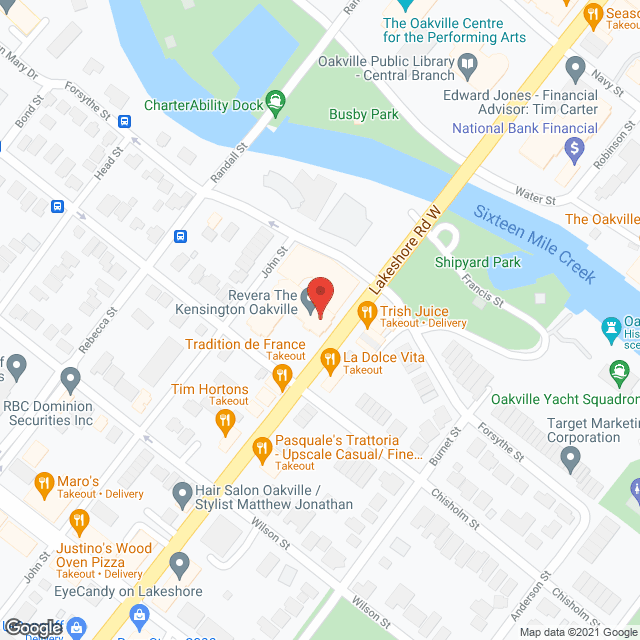 The Kensington Oakville in google map