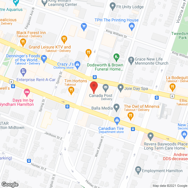 First Place Hamilton (Decline Gov Sub) in google map