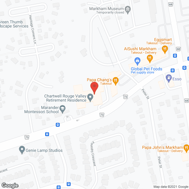 Chartwell Rouge Valley Retirement Residence in google map