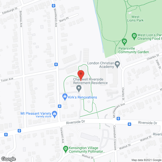 Chartwell Riverside Retirement Residence in google map