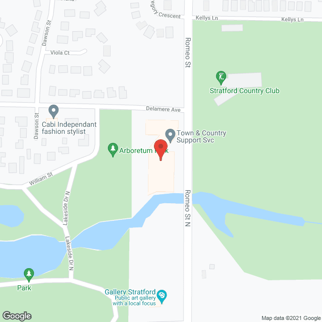 River Gardens Retirement Residence in google map