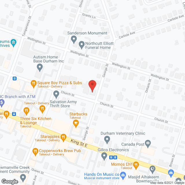The Adams' Home in google map