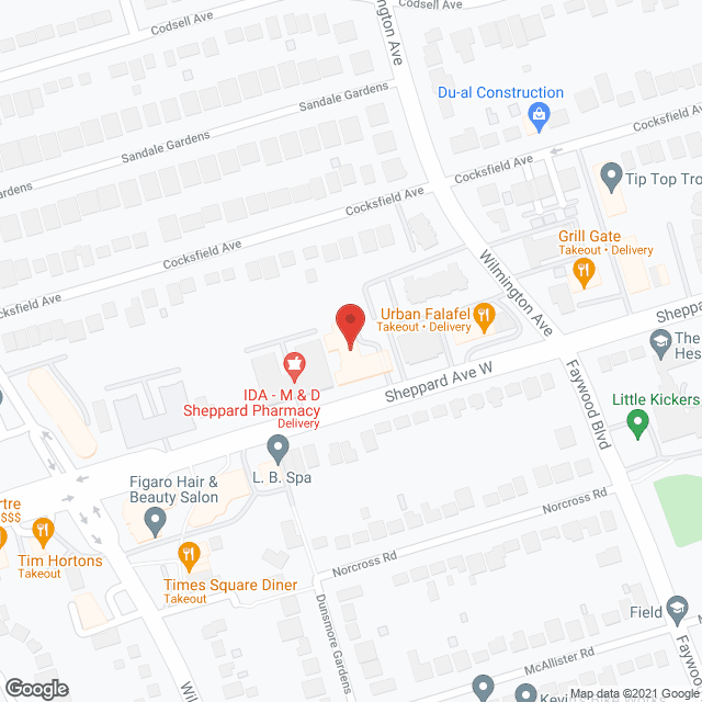 The Kensington Place Retirement Residence in google map