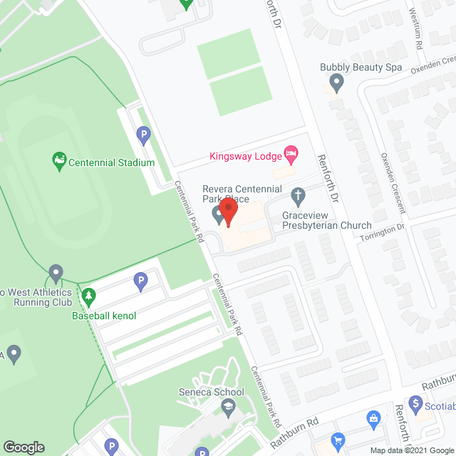 Centennial Park Place in google map