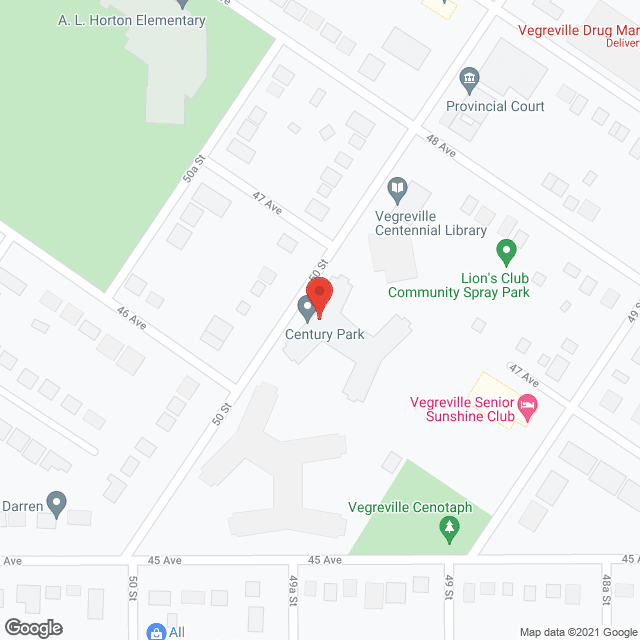 Points West Living Century Park (public) in google map