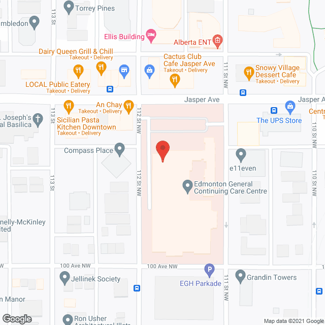 Edmonton General Continuing Care (LTC) in google map