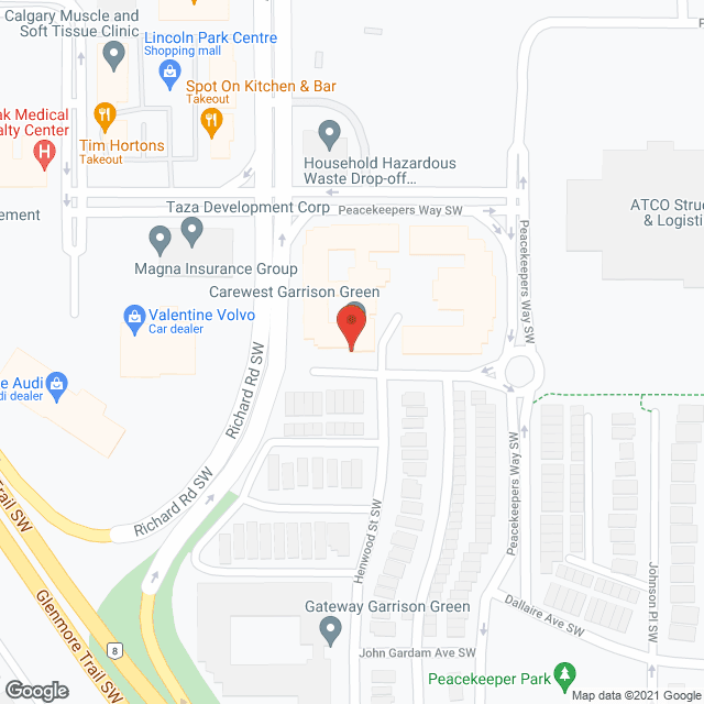 Carewest Garrison Green (LTC) in google map