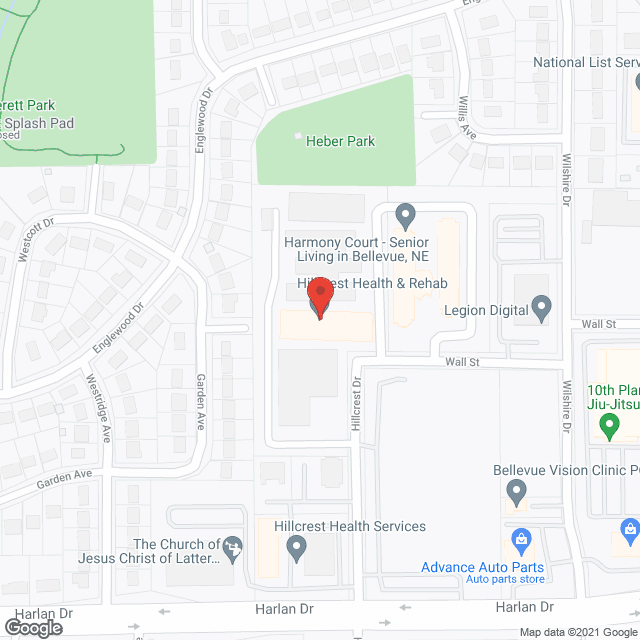 Hillcrest Health and Rehab in google map