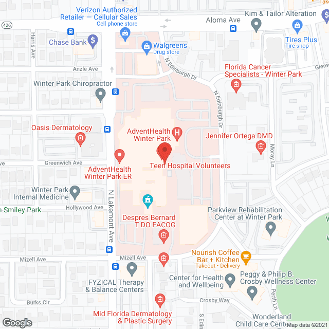 AdventHealth Winter Park Hospital in google map