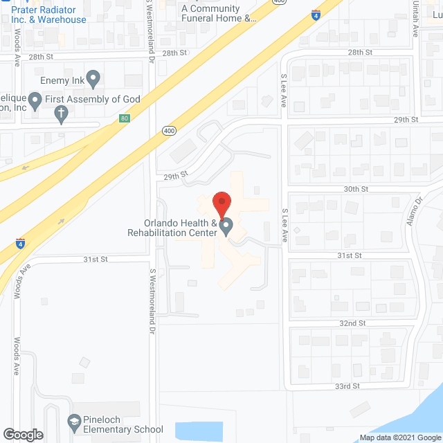 Orlando Health and Rehabilitation in google map