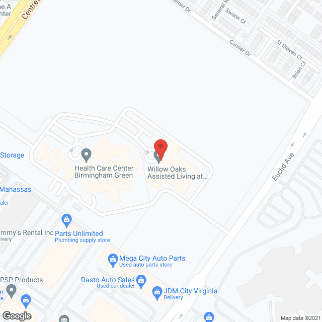 Willow Oaks in google map