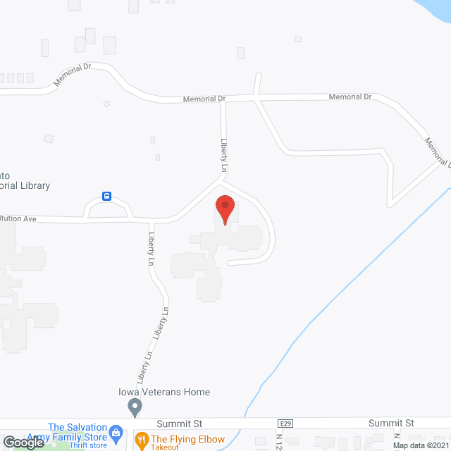 IOWA VETERANS HOME in google map