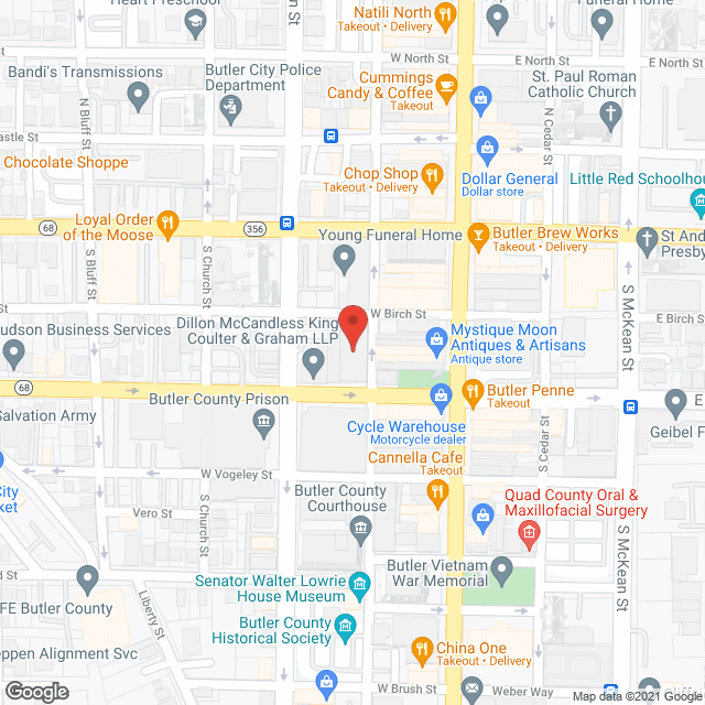 Butler YWCA Personal Care Residence in google map