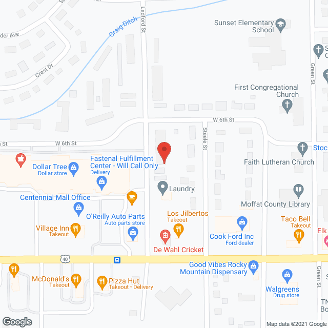 Sunset Meadows in google map