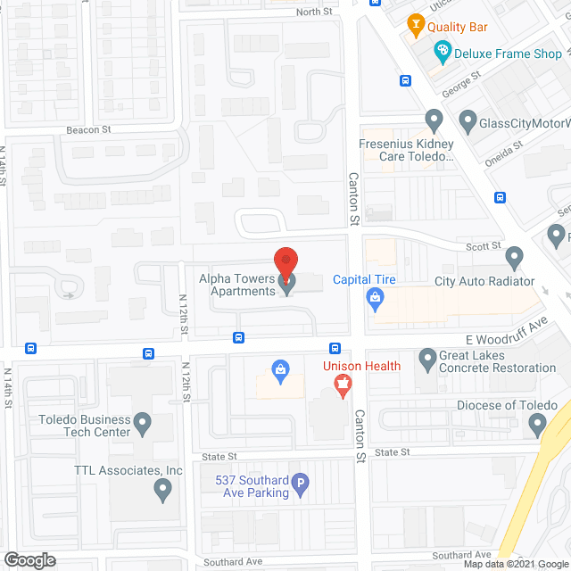 Alpha Towers in google map