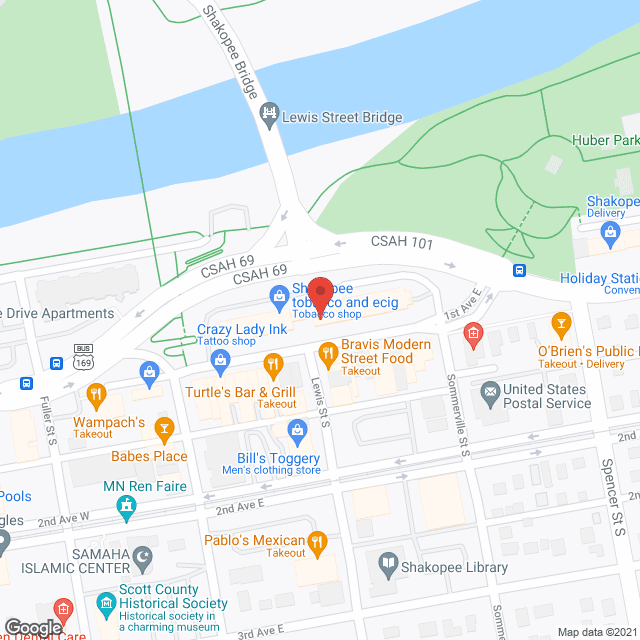 River City Apartments in google map