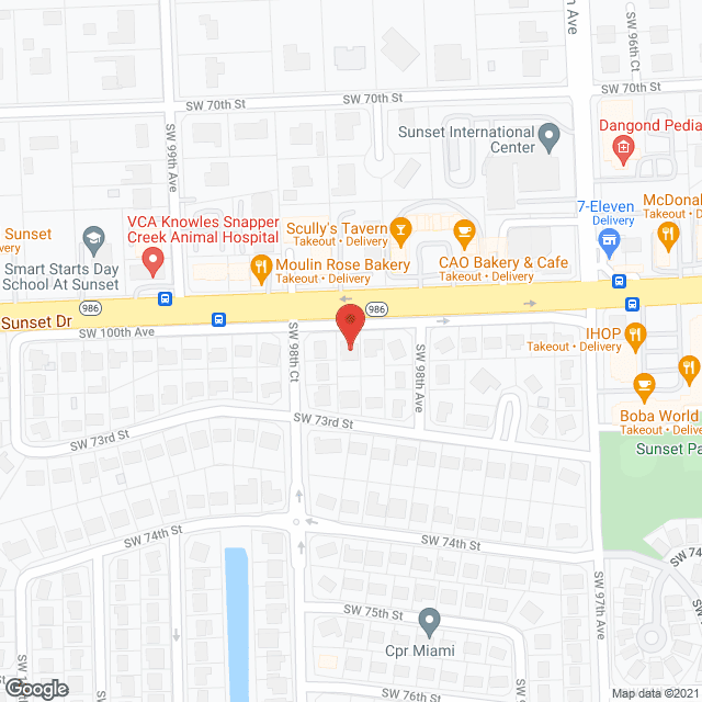 Sunset Senior Care of Miami Inc. in google map