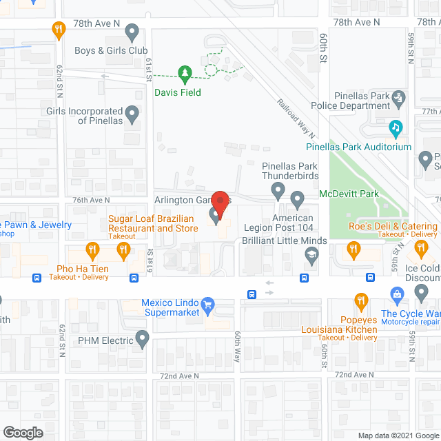 Arlington Gardens in google map