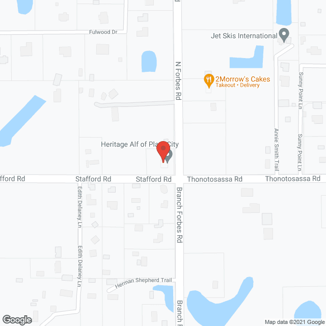 Heritage Oak ALF of Plant City in google map