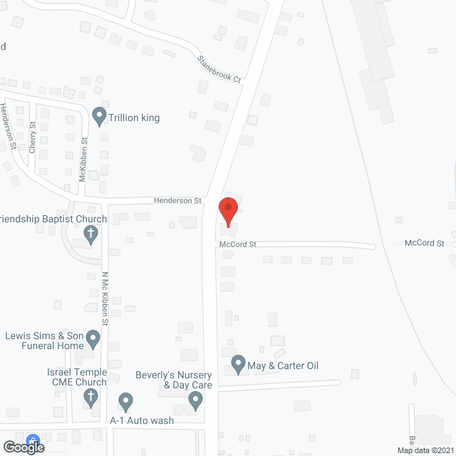 Covington Care Home in google map