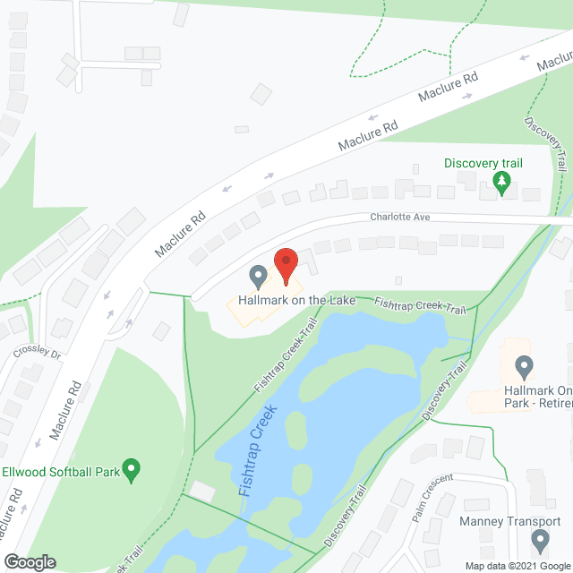 Hallmark on the Lake Independent Living in google map