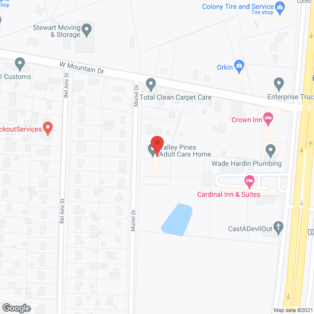 Valley Pines Adult Care in google map