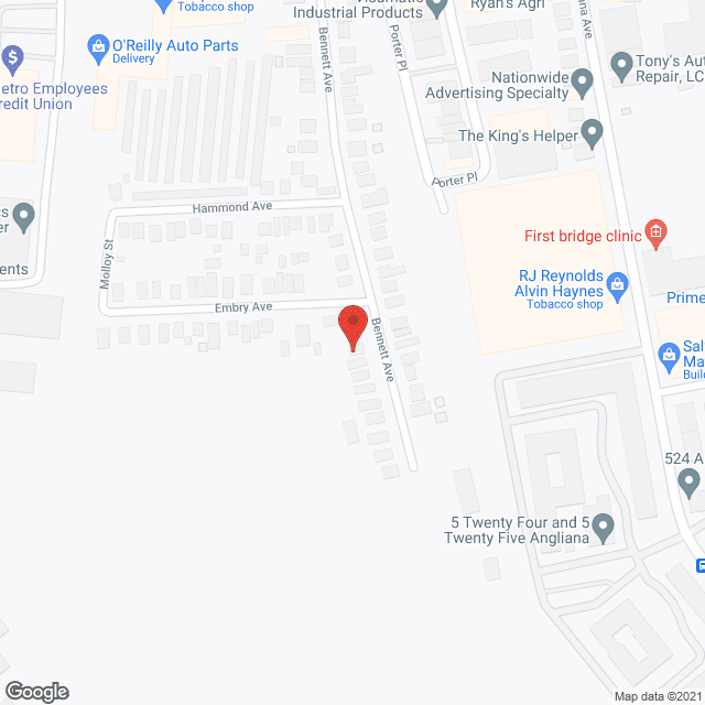 Peavley Family Care Home in google map