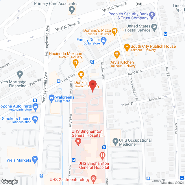 United Health Services Hospital Binghamton General Hospital in google map