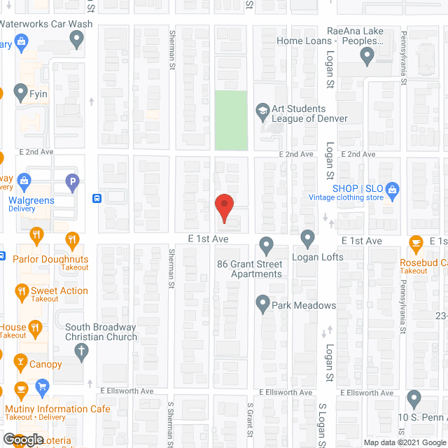 The Vista at Washington Park in google map