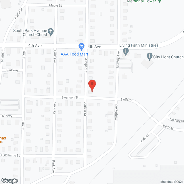 Juniper Street PCH in google map