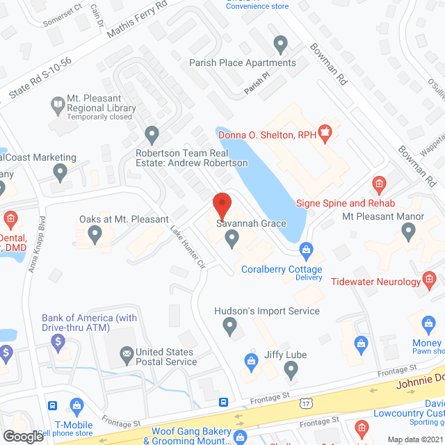 Savannah Hall Assisted Living in google map