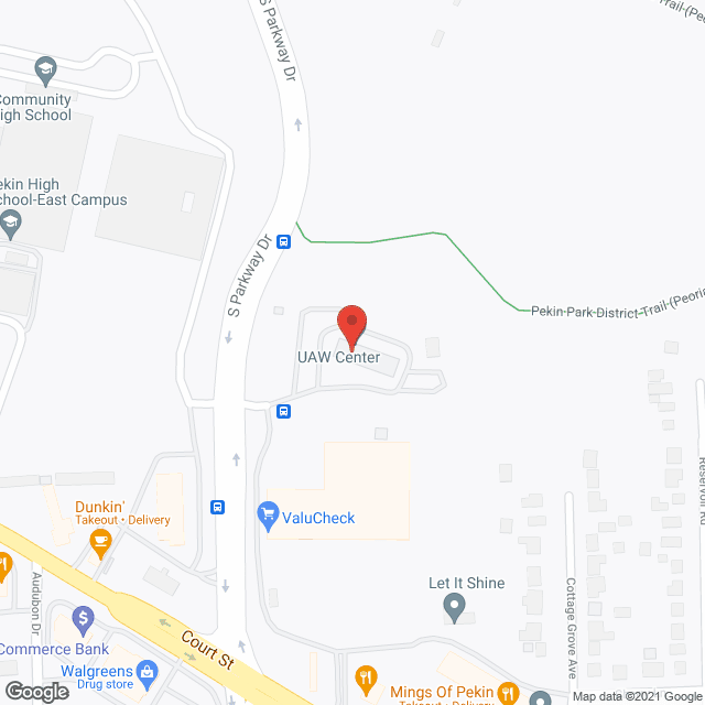 UAW Senior Center in google map