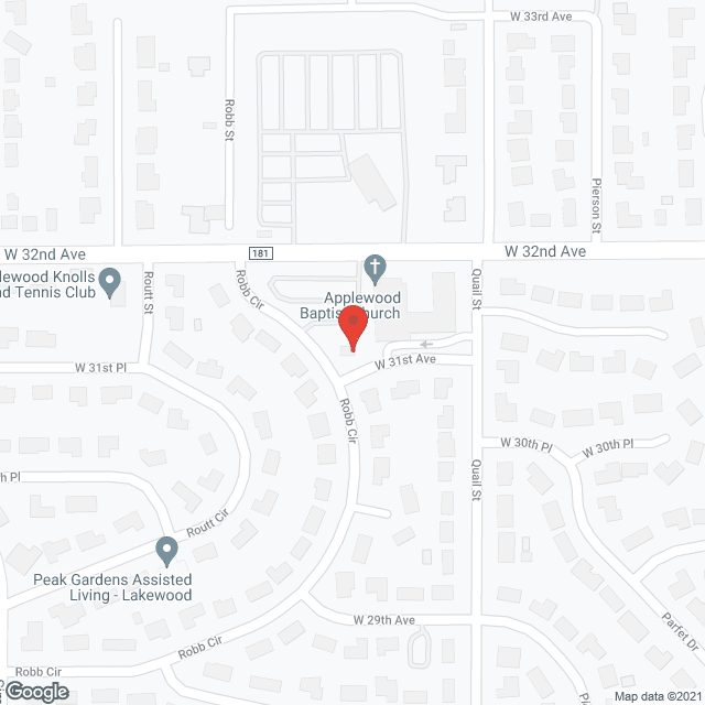 Applewood Baptist Church in google map